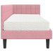 Cadru de pat colțar cu saltea cu headboard 2 pcs Gri Catifea - WALTI WALTI