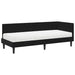 Cadru de pat colțar cu saltea cu headboard 2 pcs Negru Catifea - WALTI WALTI