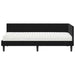 Cadru de pat colțar cu saltea cu headboard 2 pcs Negru Catifea - WALTI WALTI