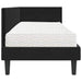 Cadru de pat colțar cu saltea cu headboard 2 pcs Negru Catifea - WALTI WALTI
