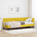 Cadru de pat colțar cu saltea cu headboard 2 pcs Galben Catifea - WALTI WALTI