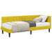 Cadru de pat colțar cu saltea cu headboard 2 pcs Galben Catifea - WALTI WALTI