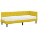 Cadru de pat colțar cu saltea cu headboard 2 pcs Galben Catifea - WALTI WALTI