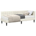 Cadru de pat colțar cu saltea cu headboard 2 pcs Crem Catifea - WALTI WALTI