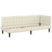 Cadru de pat colțar cu saltea cu headboard 2 pcs Crem Catifea - WALTI WALTI