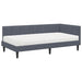 Cadru de pat colțar cu saltea cu headboard 2 pcs Gri Catifea - WALTI WALTI