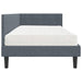 Cadru de pat colțar cu saltea cu headboard 2 pcs Gri Catifea - WALTI WALTI