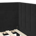 Cadru de pat colțar cu saltea cu headboard 2 pcs Negru Catifea - WALTI WALTI
