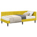 Cadru de pat colțar cu saltea cu headboard 2 pcs Galben Catifea - WALTI WALTI