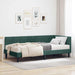 Cadru de pat colțar cu saltea cu headboard 2 pcs Verde Catifea - WALTI WALTI