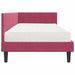 Cadru de pat colțar cu saltea cu headboard 2 pcs Verde Catifea - WALTI WALTI