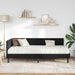 Cadru de pat colțar cu saltea cu headboard 2 pcs Negru Catifea - WALTI WALTI