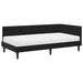 Cadru de pat colțar cu saltea cu headboard 2 pcs Negru Catifea - WALTI WALTI