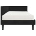 Cadru de pat colțar cu saltea cu headboard 2 pcs Negru Catifea - WALTI WALTI