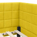 Cadru de pat colțar cu saltea cu headboard 2 pcs Galben Catifea - WALTI WALTI