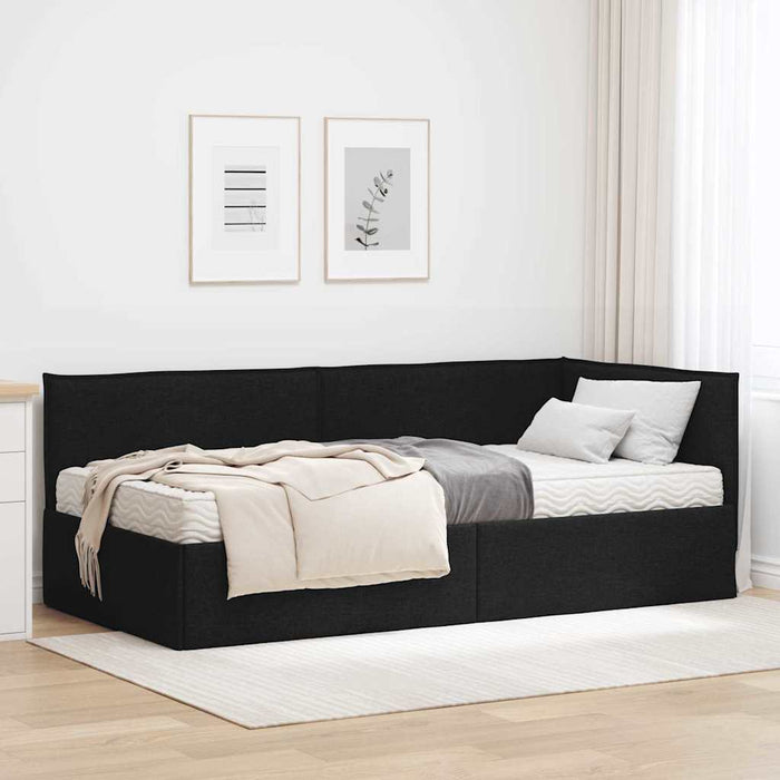 Cadru de pat colțar cu saltea cu headboard 2 buc. Verde Catifea - WALTI WALTI