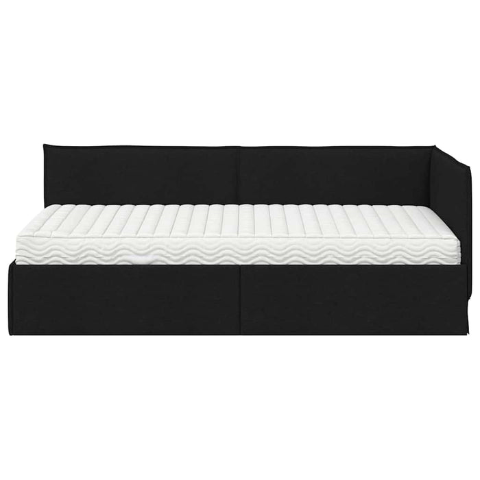 Cadru de pat colțar cu saltea cu headboard 2 buc. Verde Catifea - WALTI WALTI