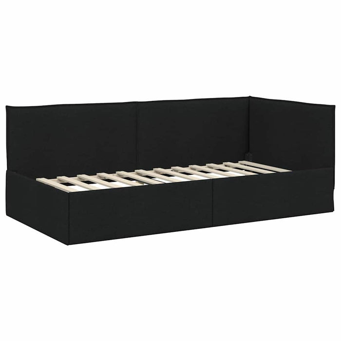 Cadru de pat colțar cu saltea cu headboard 2 buc. Verde Catifea - WALTI WALTI