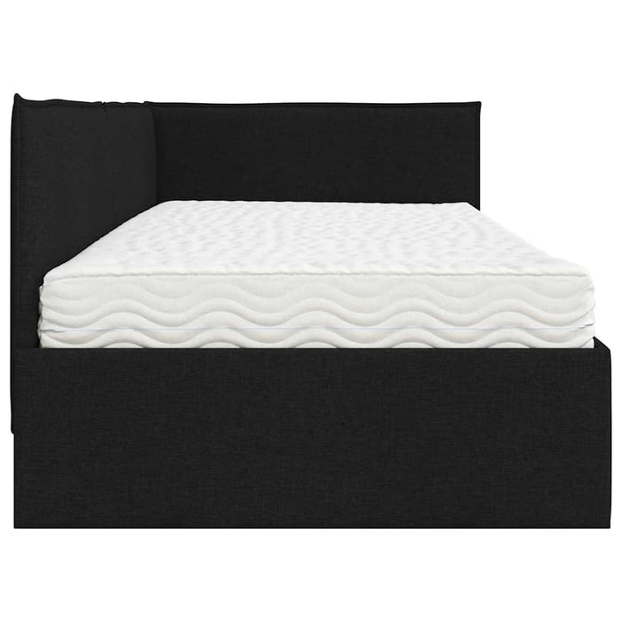 Cadru de pat colțar cu saltea cu headboard 2 buc. Verde Catifea - WALTI WALTI