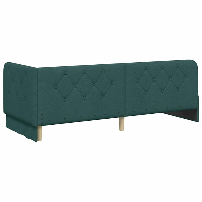 Cadru de pat colțar Verde închis 80 x 200 cm țesătură - WALTI WALTI