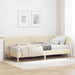 Cadru de pat colțar Crem 90 x 190 cm țesătură - WALTI WALTI