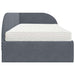 Cadru de pat colțar cu saltea cu headboard 2 pcs Gri Catifea - WALTI WALTI
