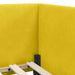 Cadru de pat colțar cu saltea cu headboard 2 pcs Galben Catifea - WALTI WALTI