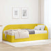 Cadru de pat colțar cu saltea cu headboard 2 pcs Galben Catifea - WALTI WALTI