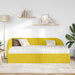 Cadru de pat colțar cu saltea cu headboard 2 pcs Galben Catifea - WALTI WALTI