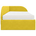 Cadru de pat colțar cu saltea cu headboard 2 pcs Galben Catifea - WALTI WALTI
