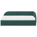 Cadru de pat colțar cu saltea cu headboard 2 pcs Verde Catifea - WALTI WALTI