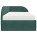 Cadru de pat colțar cu saltea cu headboard 2 pcs Verde Catifea - WALTI WALTI