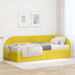 Cadru de pat colțar cu saltea cu headboard 2 pcs Galben Catifea - WALTI WALTI