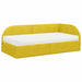 Cadru de pat colțar cu saltea cu headboard 2 pcs Galben Catifea - WALTI WALTI