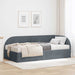 Cadru de pat colțar cu saltea cu headboard 2 pcs Gri Catifea - WALTI WALTI