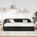 Cadru de pat colțar cu saltea cu headboard 2 pcs Negru Catifea - WALTI WALTI