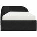 Cadru de pat colțar cu saltea cu headboard 2 pcs Negru Catifea - WALTI WALTI