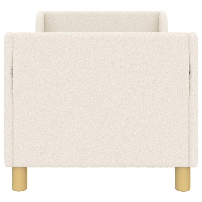 Cadru de pat pentru copii cu spătar Crem 70 x 140 cm Bouclé - WALTI WALTI