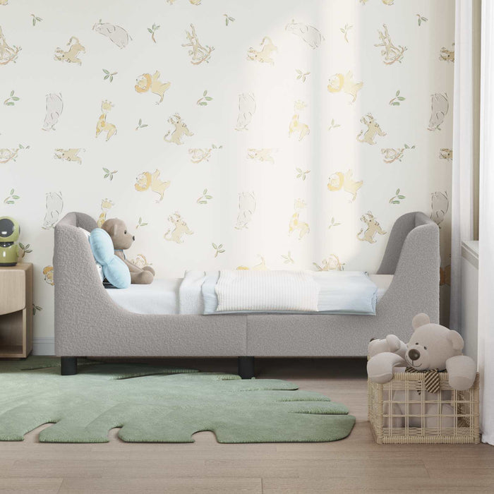 Cadru de pat pentru copii cu spătar Gri deschis 70 x 140 cm - WALTI WALTI