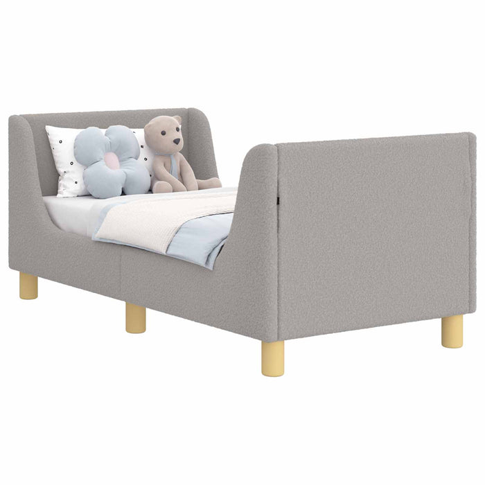 Cadru de pat pentru copii cu spătar Gri deschis 70 x 140 cm - WALTI WALTI