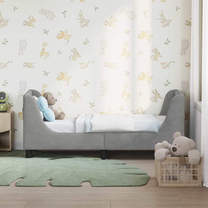 Cadru de pat pentru copii cu spătar Gri deschis 70 x 140 cm - WALTI WALTI