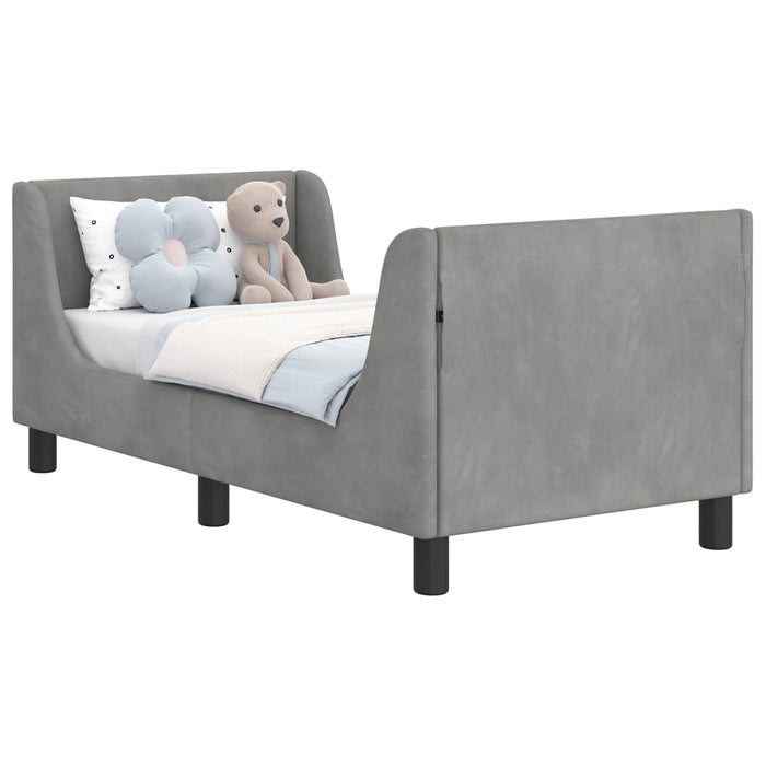 Cadru de pat pentru copii cu spătar Gri deschis 70 x 140 cm - WALTI WALTI