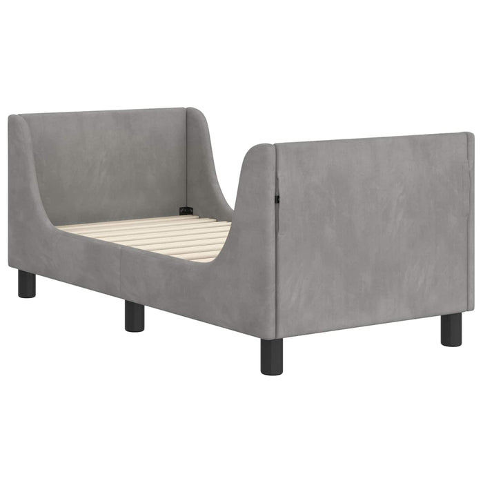 Cadru de pat pentru copii cu spătar Gri deschis 70 x 140 cm - WALTI WALTI