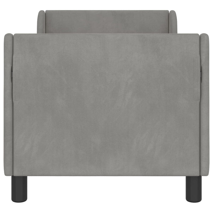 Cadru de pat pentru copii cu spătar Gri deschis 70 x 140 cm - WALTI WALTI