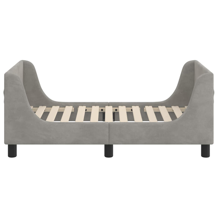 Cadru de pat pentru copii cu spătar Gri deschis 70 x 140 cm - WALTI WALTI