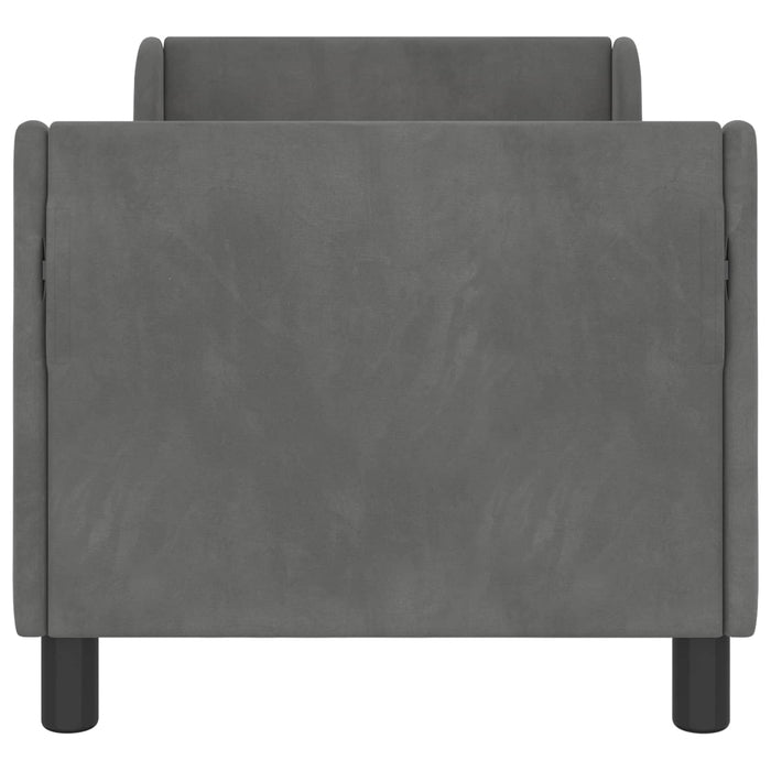 Cadru de pat pentru copii cu spătar Gri închis 70 x 140 cm - WALTI WALTI