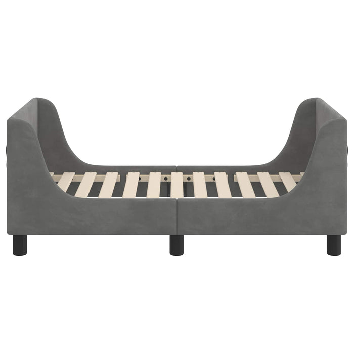 Cadru de pat pentru copii cu spătar Gri închis 70 x 140 cm - WALTI WALTI