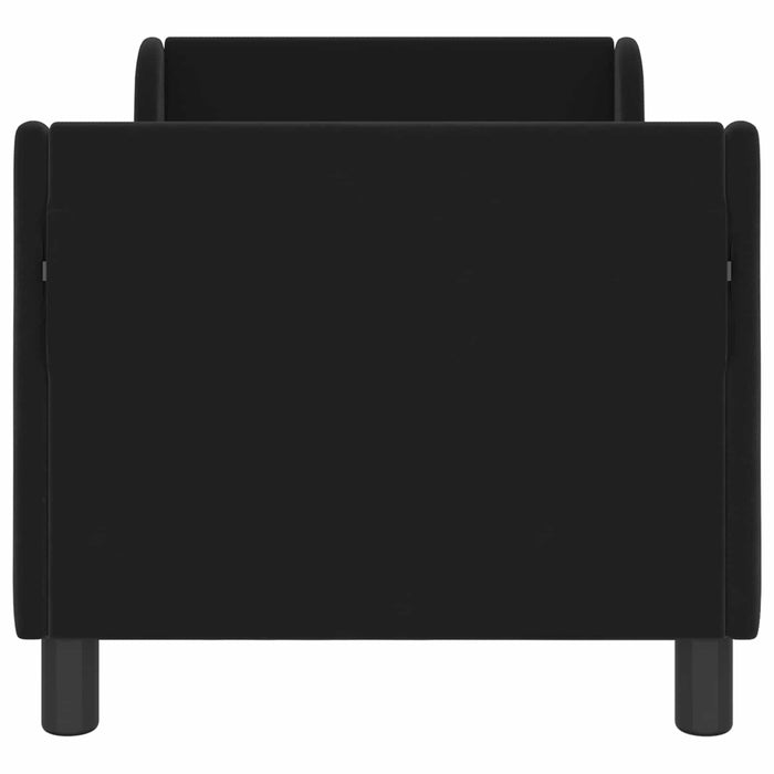 Cadru de pat pentru copii cu spătar Negru 70 x 140 cm Catifea - WALTI WALTI