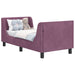 Cadru de pat pentru copii cu spătar Violet 70 x 140 cm Catifea - WALTI WALTI