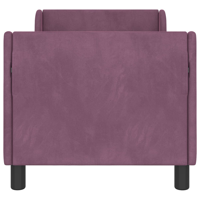 Cadru de pat pentru copii cu spătar Violet 70 x 140 cm Catifea - WALTI WALTI
